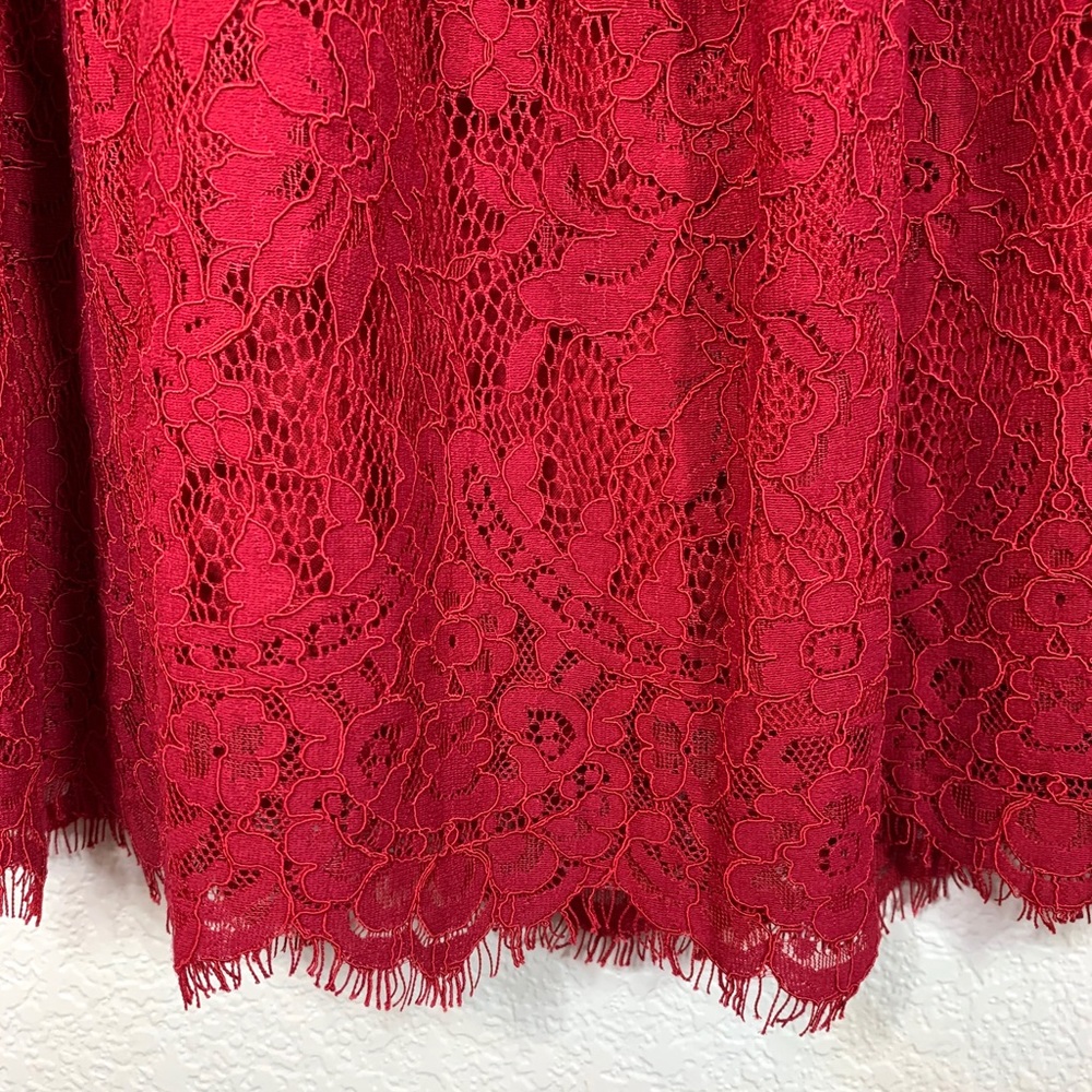Abercrombie &Fitch Red Lace XXS Long Slee… - Picture 10 of 10